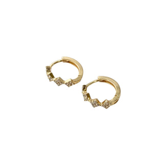 Cz bar huggie hoops  - Rise and Redemption