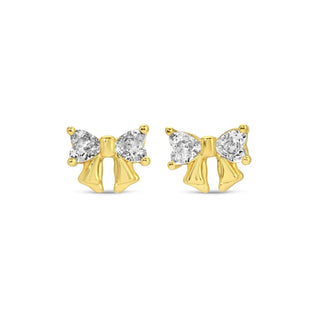 CZ Bow Studs On Velvet Gift Tag - Rise and Redemption