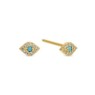 CZ Evil Eye Studs on Velvet Tag - Rise and Redemption