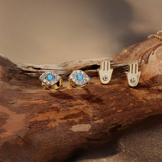 CZ Evil Eye Studs on Velvet Tag - Rise and Redemption