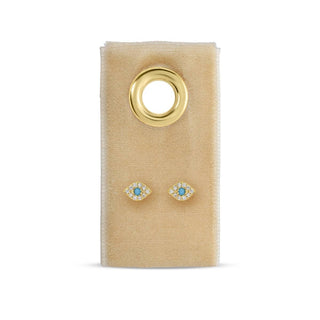 CZ Evil Eye Studs on Velvet Tag - Rise and Redemption
