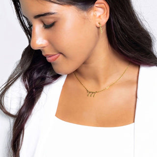 18K Gold PVD Stainless Steel Angel Number Necklace