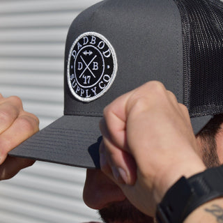 DadBod Classic Logo Snapback - Charcoal Grey and Black - Rise and Redemption