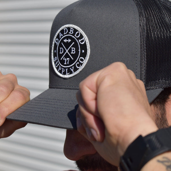 DadBod Classic Logo Snapback - Charcoal Grey and Black - Rise and Redemption