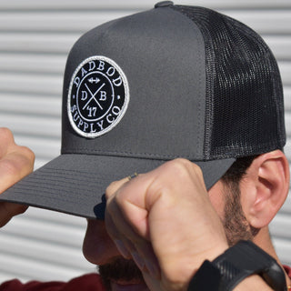 DadBod Classic Logo Snapback - Charcoal Grey and Black - Rise and Redemption