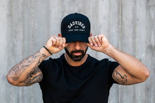 DadVibes 5 Panel Hat (Black Trucker) - Rise and Redemption