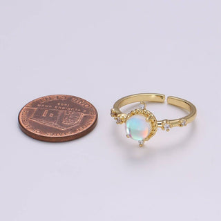 Dainty Monstone Ring Celestial Ring Minimalist Crystal Ring Statement Ring Adjustable Ring Stacking Ring Girlfriend Gift R-336 - Rise and Redemption