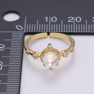 Dainty Monstone Ring Celestial Ring Minimalist Crystal Ring Statement Ring Adjustable Ring Stacking Ring Girlfriend Gift R-336 - Rise and Redemption