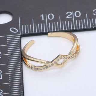 Dainty Simple Gold Open Ring R078 - Rise and Redemption