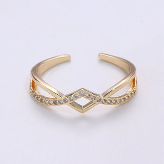 Dainty Simple Gold Open Ring R078 - Rise and Redemption