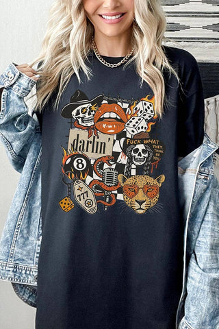 Darlin Western Graphic Plus Heavy Cotton Tee - Rise and Redemption