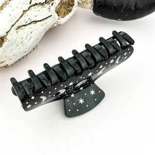 Night Sky Acetate Hair Claw Clip – Starry Galaxy Design
