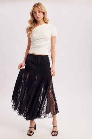 BOHO FLOWY LACE MAXI SKIRT WITH NO LINING - EASTER DAY
