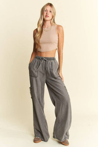 Jessi Vintage washed  Mineral Tencel Pants
