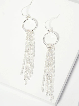 Delicate - chain Drop Polished Circle Dangle Earrings - Rise and Redemption