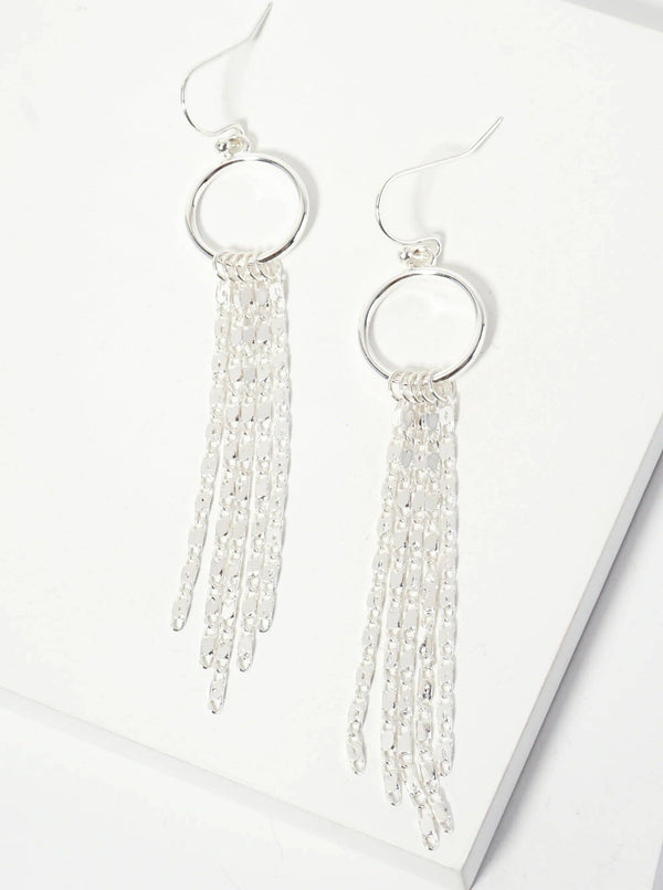Delicate - chain Drop Polished Circle Dangle Earrings - Rise and Redemption