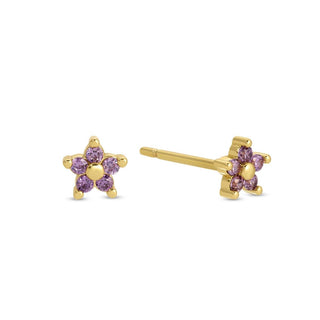 Delicate Flower Studs on Velvet Tag - Rise and Redemption
