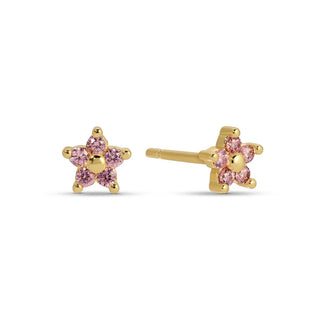 Delicate Flower Studs on Velvet Tag - Rise and Redemption