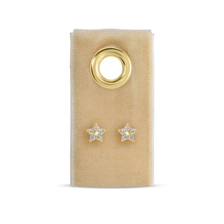Delicate Flower Studs on Velvet Tag - Rise and Redemption
