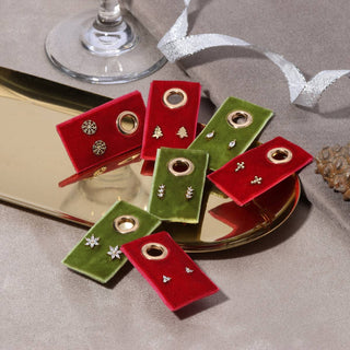 Delicate Triple Cluster Stud Earrings on Red Velvet Tag - Rise and Redemption