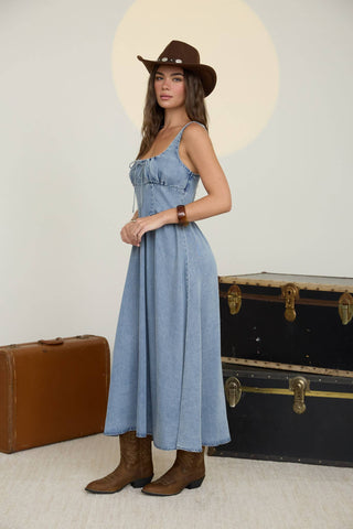 Delilah Denim Dress - Rise and Redemption