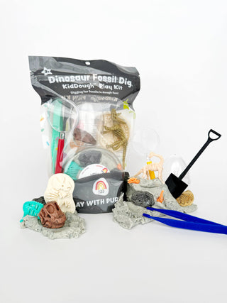 Dinosaur Fossil Dig (Cookies & Cream) KidDough Play Kit - Rise and Redemption