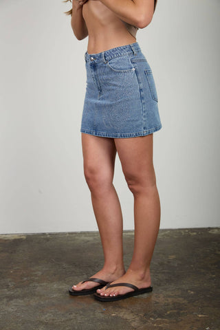 Dolly Western Stitch Denim Skirt - Rise and Redemption