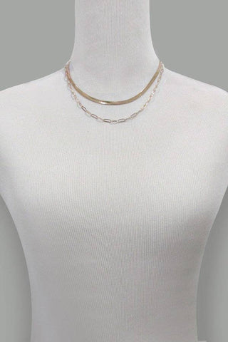 DOUBLE SNAKE & LINK CHAIN NECKLACE | 31N21205 - Rise and Redemption