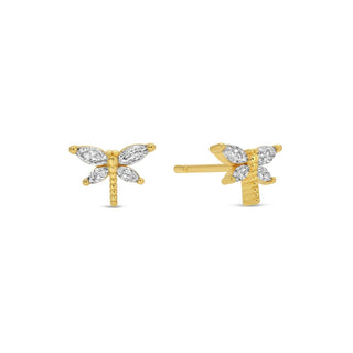 Dragonfly Studs On Velvet Gift Tag - Rise and Redemption