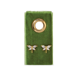 Dragonfly Studs On Velvet Gift Tag - Rise and Redemption