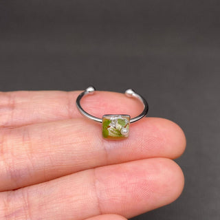 Dried Flower Geometric 18K Gold Plated Ring - Rise and Redemption