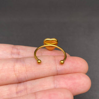 Dried Flower Geometric 18K Gold Plated Ring - Rise and Redemption