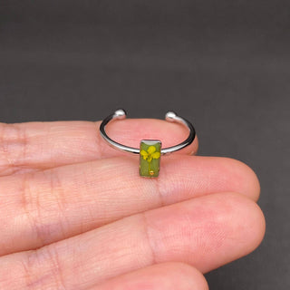 Dried Flower Geometric 18K Gold Plated Ring - Rise and Redemption