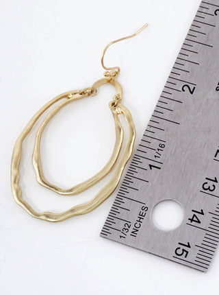 Dual Layer Organic Texture Dangle Earrings - Rise and Redemption