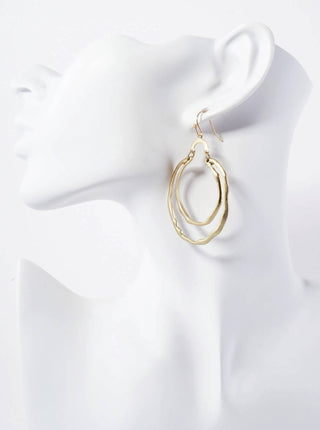Dual Layer Organic Texture Dangle Earrings - Rise and Redemption