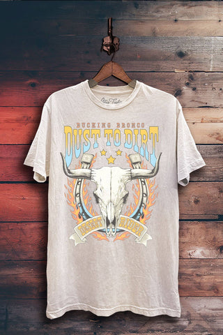 Dust To Dirt Cow Skull Graphic Top - Rise and Redemption