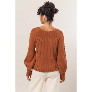 DZ24F201 - Cable Knit Pattern Sweater - Rise and Redemption