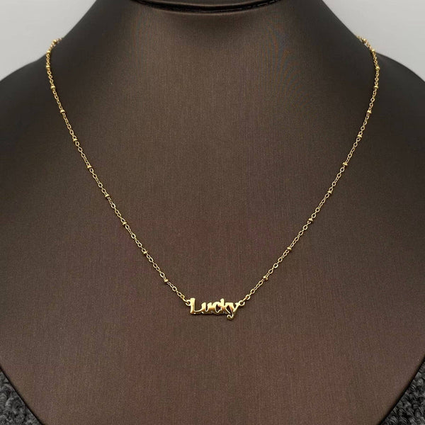 Lucky Charm 18K Gold Plated Stainless Steel Necklace