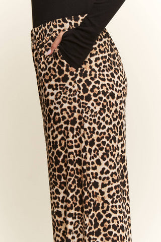 Leopard Split Checker Pant