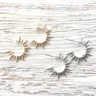 Earring spike edgy jewelry boutique salon spa  hoops holiday - Rise and Redemption