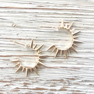 Earring spike edgy jewelry boutique salon spa  hoops holiday - Rise and Redemption