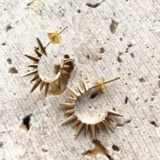Earring spike edgy jewelry boutique salon spa  hoops holiday - Rise and Redemption
