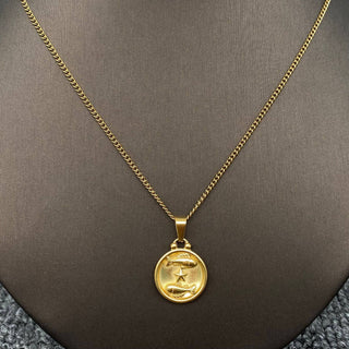 Zodiac 12 Constellation Coin Necklace