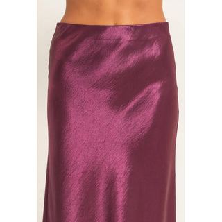 Satin Midi Skirt