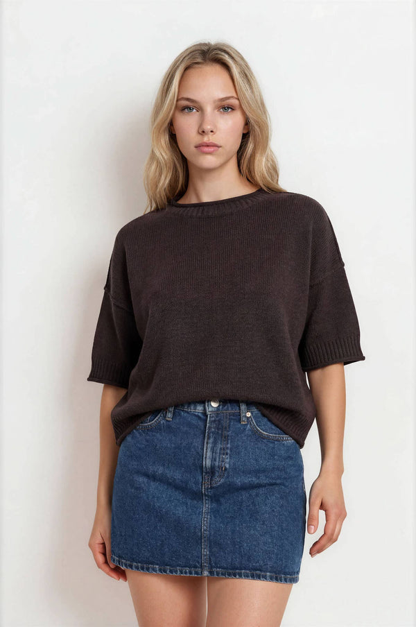 Exposed Seam Drop Shoulder Knit - Rise and Redemption