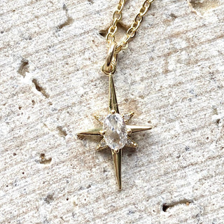 VB&CO Designs North Star gold necklace celestial