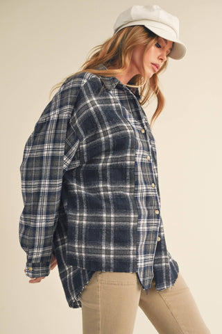 Navy Nixon Flannel