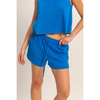 Cotton Drawstring Pocket Shorts