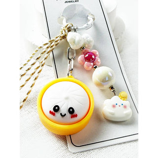 Cute Design Dumpling Keychain Charm