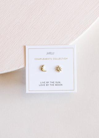 Complements - Sun & Moon - Gold Earrings